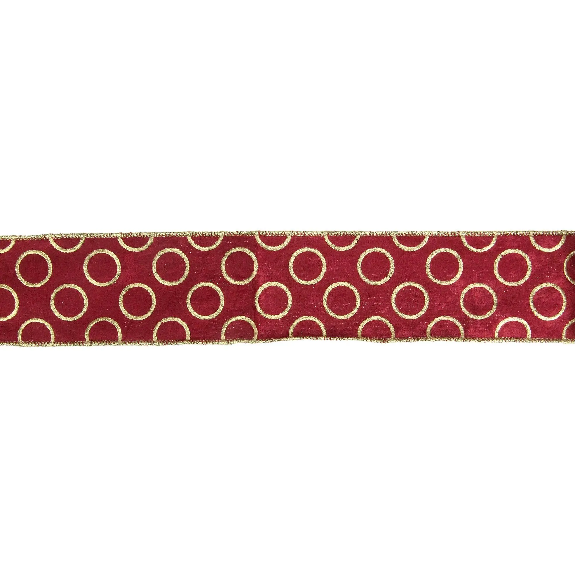 Northlight Circle Wired Craft Ribbon 2.5" x 16ards