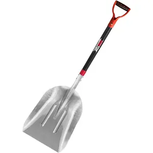 Aluminium Snow Shovel for Driveway Farm Scoop Shovel Large  Scoop Shovel for Snow Revoval Tool,45 inches