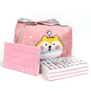 4 Cute Animal Mini Mahjong Sets - Portable Travel Sets for Beginners, Perfect for Chinese Mahjong & On-the-Go Game Nights!