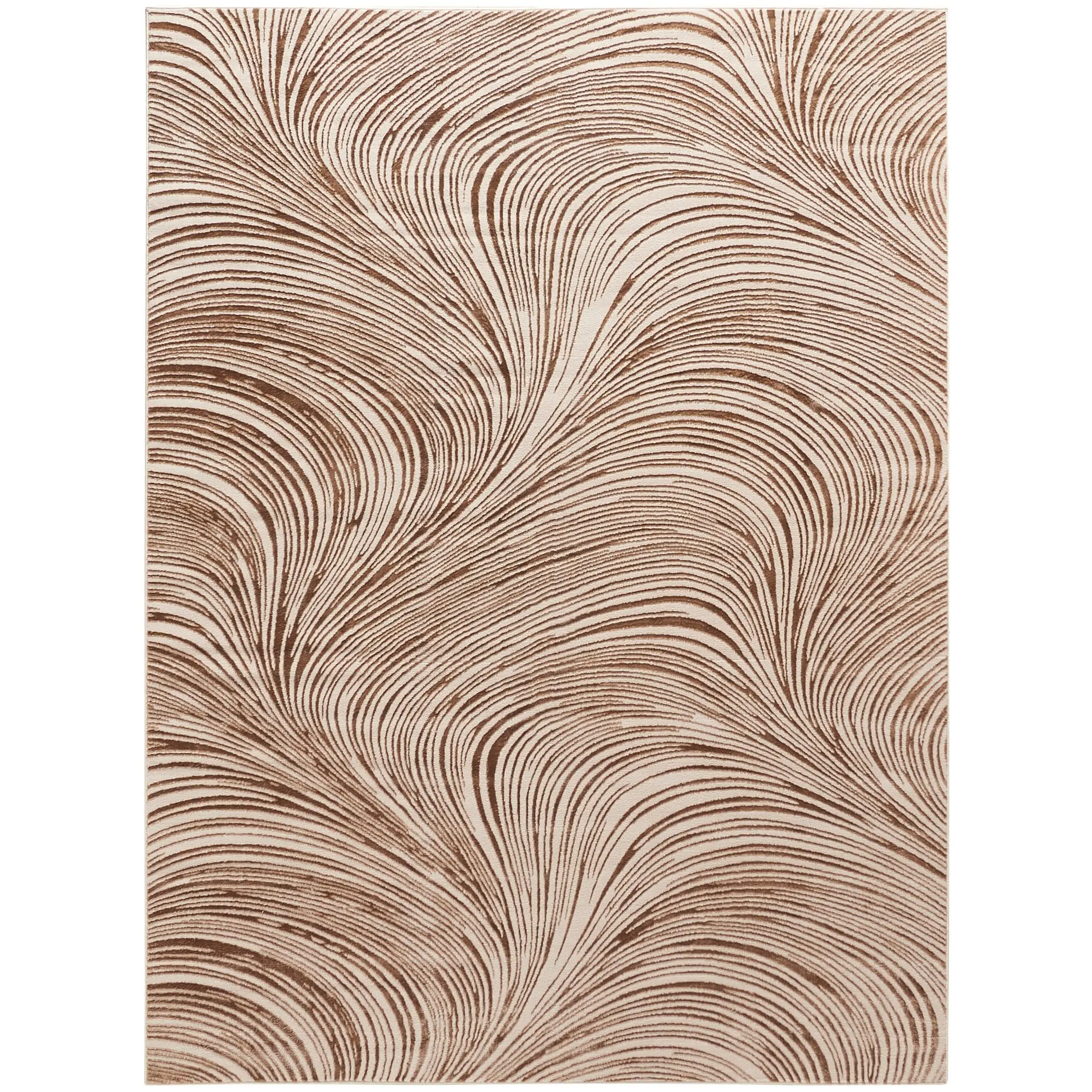 DKNY Central Park West CEP02 Beige Brown Contemporary Power-loomed Rug