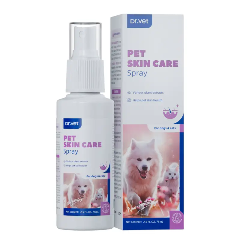 Drvet Pet Skin Care Sprays for Dogs & Cats ,Nature Soothing Spray for Clean and Soft Skin,Reduce Itchy Scratching