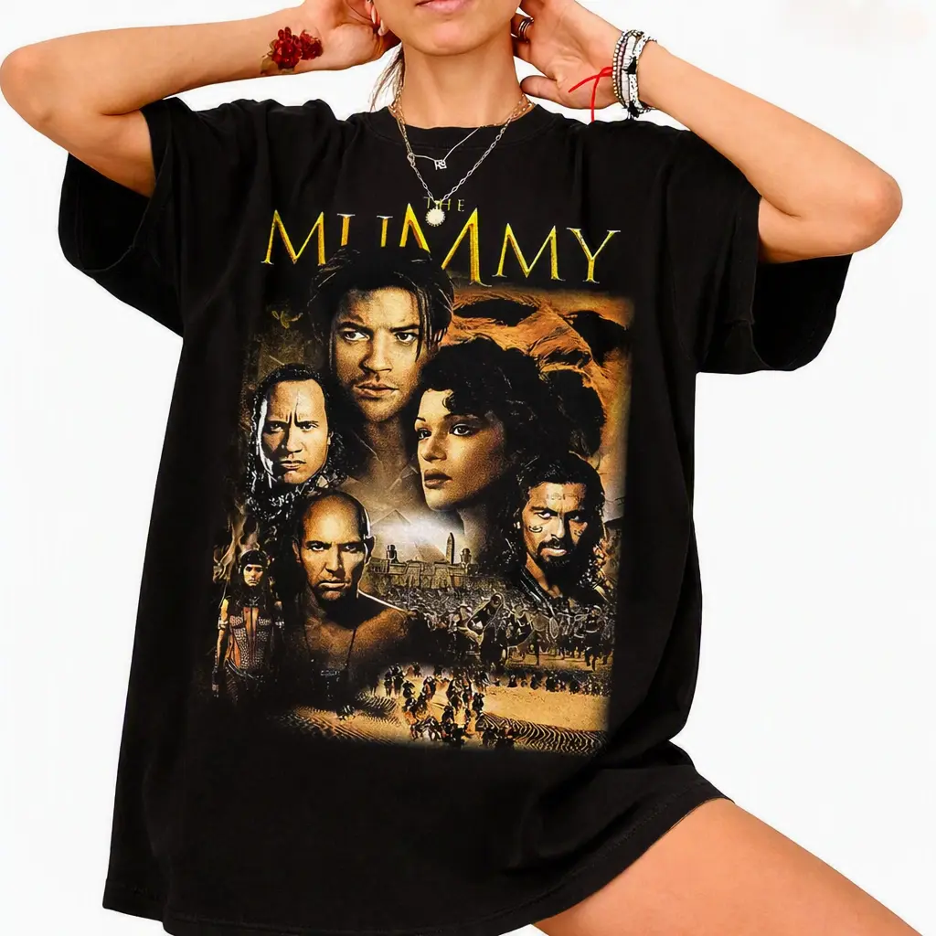 The Mummy 1999 Vintage Movie Shirt, Retro 90s Action Film Graphic Tee