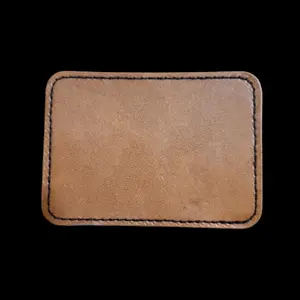 Custom Engraved Cowhide Adhesive Leather Patch for Personalized Accessories