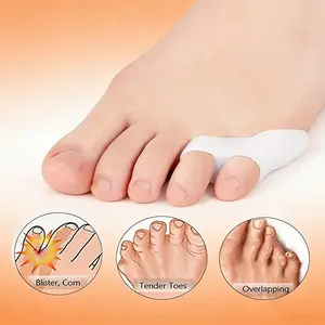 2Pcs Gel Pinky Toe Spacers, Toe Separator Protectors for Callus and Blister Management, Nail Care
