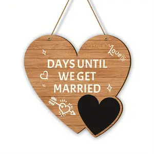 Wooden Wedding Countdown Plaque, Engagement Countdown Sign, Engagement Gift for Couple, Days Until Mr and Mrs Until I Do Mr & Mrs, Decor