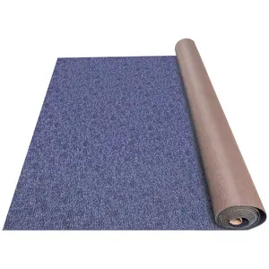 【DealsForYouDays】VEVOR Deep Blue Marine Carpet 6 ft x 36 ft Marine Carpeting Marine Grade Carpet for Boats with Waterproof Back Outdoor Rug for Patio Porch Deck Garage Outdoor Area Rug Runner Non-Slide Porch Rug