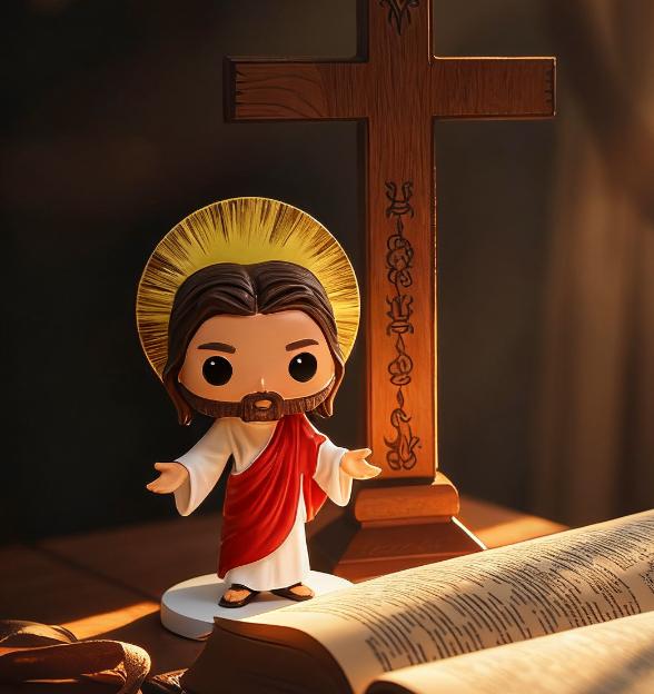 Jesus Figurine Cute Mini Christian Desk Decor & Religious Gift Decoration (5 Styles)