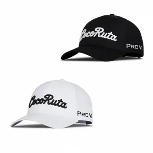 CocoRuta Hat Men's Golf Pro | Black & White | Adjustable Strap | Playing Golf & Outdoor Activities