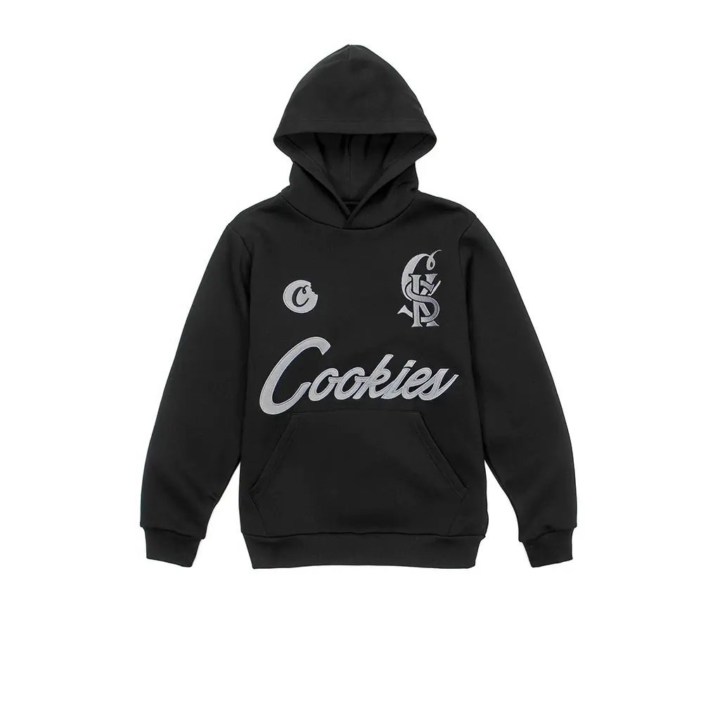 Cookies Legacy Embroidered Pullover Hoodie, Men's Casual Long Sleeve Streetwear Sweatshirt with Kanga Pocket, Sweatshirts, Longsleeves, Menswear, Tops, Imported, Kangaroo Pocket, Xl