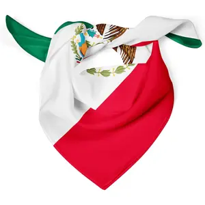 Mexican Style Silk Scarf for Women Square Fashion Hair Scarf Elegant Silk Head Wrap with Hand Rolled Edges 26.5 x 26.5