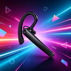 Single ear Bluetooth headset for hands-free calls, wireless design with noise-cancelling microphone, up to 8 hours talk time, Bluetooth 5.0 headset, up to 180 hours standby time, suitable for business, truck drivers, and other drivers.