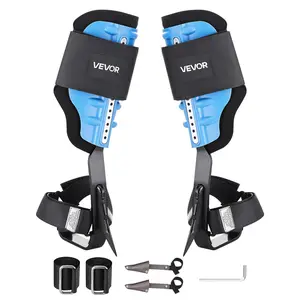 VEVOR Tree Climbing Spikes, Height-Adjustable Tree Climbing Gear with Straps & Padding Cushion, 350 lbs Load Capacity, Heavy Duty Steel Climb Spurs Arborist Equipment for Fruit Picking Hunting