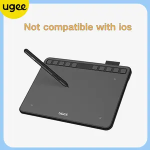 UGEE S640 Graphics Drawing Tablet - Battery-Free Stylus, Tilt Function, 8192 Levels of Pressure Sensitivity & 10 Express Keys | Compatible with Windows PCs and Android Devices, Not Compatible with iOS Systems.Portable drawing tablet