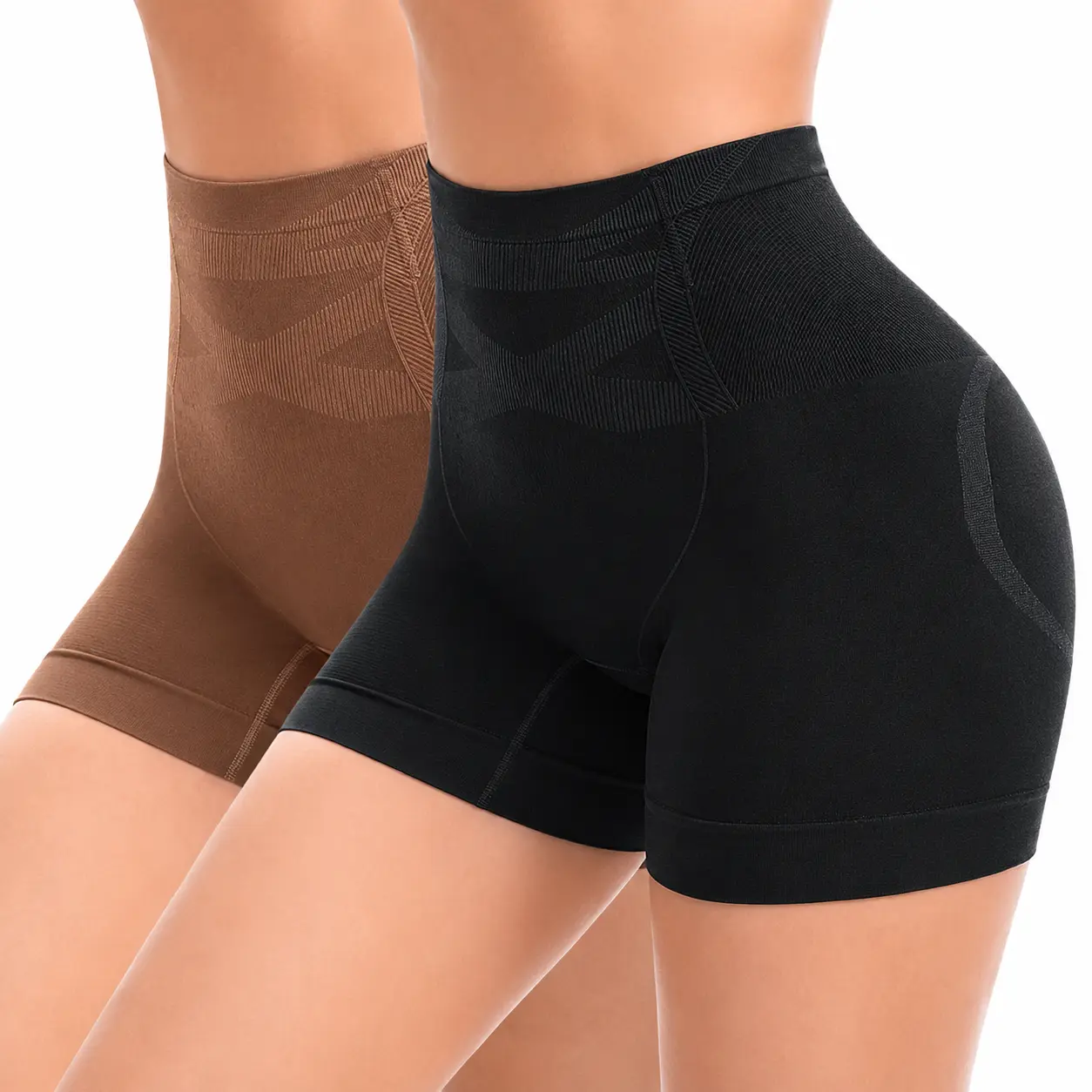 Women's High Waisted Seamless Spandex Shapewear Shorts - Tummy Control, Butt Lift, Anti-Chafing, Slimming, Soft Basic Panties, Rhinestone Thongs, Adjustable Breathable Sauna Top for Dress & Everyday Use, Light, Lady, Work, Dating