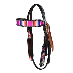 PURPLE SERAPE BROWBAND HEADSTALL