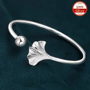 Pure Silvery Bracelet S999 Silvery Bracelet White Silvery Weight 20g/0.7oz