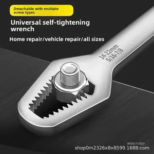 One-Piece Set Multifunctional Double-Headed Closed-Mouth Wrench Plum Glasses Wrench Universal Socket Quick-Action Wrench Self-Tightening Universal Wrench