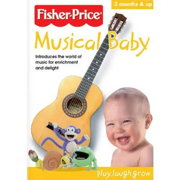 Used Fisher-Price English Musical Baby DVD - Play Media for Infants, Good Condition, Introduces the World of Music, Like New Pre-Owned Entertainment Media