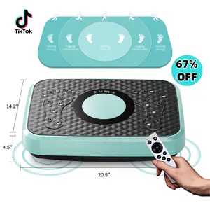 Vibration Plate Exercise Machine 265lbs Loading Capacity, Lymphatic Drainage Machine, Whole Body Workout Vibration Platform for Fitness, Home Gym Fitness Equipment