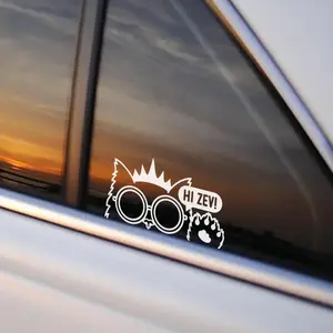Princess Donut Window Decal, Dungeon Crawler Carl Car Sticker, White Outline Bumper Decal, Hand Drawn Cat Sticker, No AI Art Gift