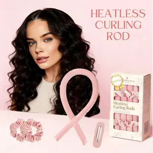 Flexi Rods for Curls   24cm Heatless Curling Irons Set   Beginner Friendly Styling Kit with Tutorial for Overnight Medium Long Hair Styling hair  accessories