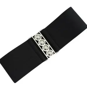 Belt Nurse Stretch Retro Vintage Black Elastic Classic 50's pin up style