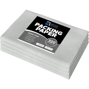 Newsprint Packing Paper Sheets for Moving - 10lb - 320 Sheets of Newspaper Paper - Wrapping and Protecting Fragile Items, Box Filler, Shipping Supplies - 27" x 17" - Made in the USA