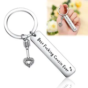 Cousin Gifts For Women Best Fvcking Cousin Ever Engraved  Inspirational Keychain For Sisters Friends Birthday Keychain