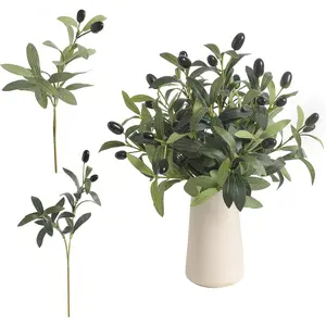 10 count 11.8" Artificial Olive Leaves Stems, Realistic Faux  Olive Tree Branches for Vase Decor, Wedding Centerpieces, Farmhouse  Party Decor