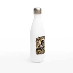 Pigeon Lovers White 17oz Stainless Steel Water Bottle