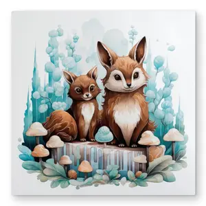 212 MAIN 32x32 in. Lightweight Aluminium Metal Print Wall Art, 2 Pals Artistic Decor Ornaments, Stylish Home Room Decoration, Ideal Home Supplies Gift