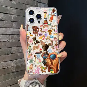 Magnetic Soft TPU Protective Cellphone Case, MagSafe-Compatible Dachshund Collage Cover for iPhone 11/12/13/14/15/16/17 Pro Max, Lightweight Aesthetic Accessory with Anti-Scratch Resistance, Shockproof Protection for Handheld Devices