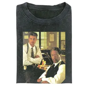 Se7en Movie Vintage Tee, Br*d P1tt Morgan Freeman Detective Graphic Tee, Vintage Detective Movie Tee, Gift for Men Women, Crew Neck T-shirt, Trending Graphic Tee