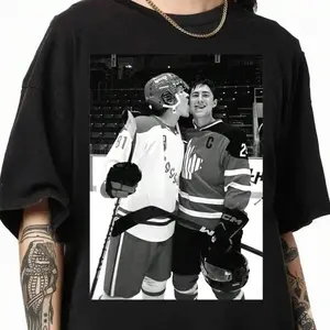 Timeless Hockey Heated Rivalry T shirt Classic Black Tee Featuring Iconic Player Photo Design Perfect for Hockey Enthusiasts