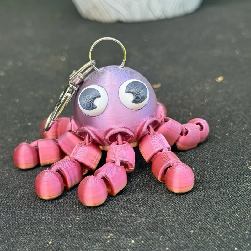3D printed Articulated Octopus keychain