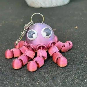 3D printed Articulated Octopus keychain