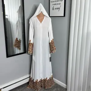 Silk Abaya with Rhinestones