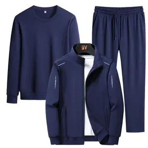 MensTracksuitsmale3PiecesTracksuitMensSpringandAutumnHoodiesandSweatpantsSetUnisexJoggingSuitFashion