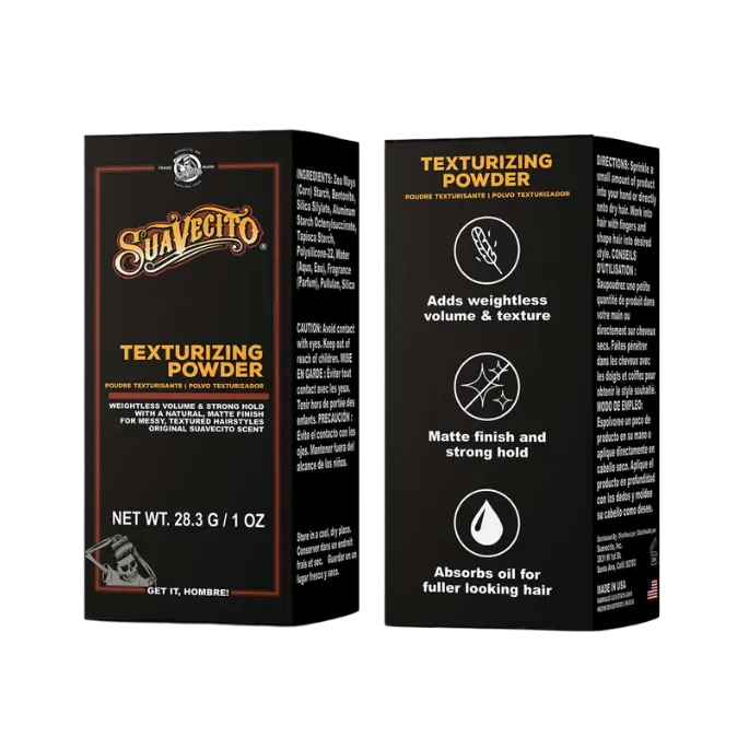 Suavecito Texturizing Hair Powder, 1 oz (28.3 g) Adds Weightless Volume & Strong Hold