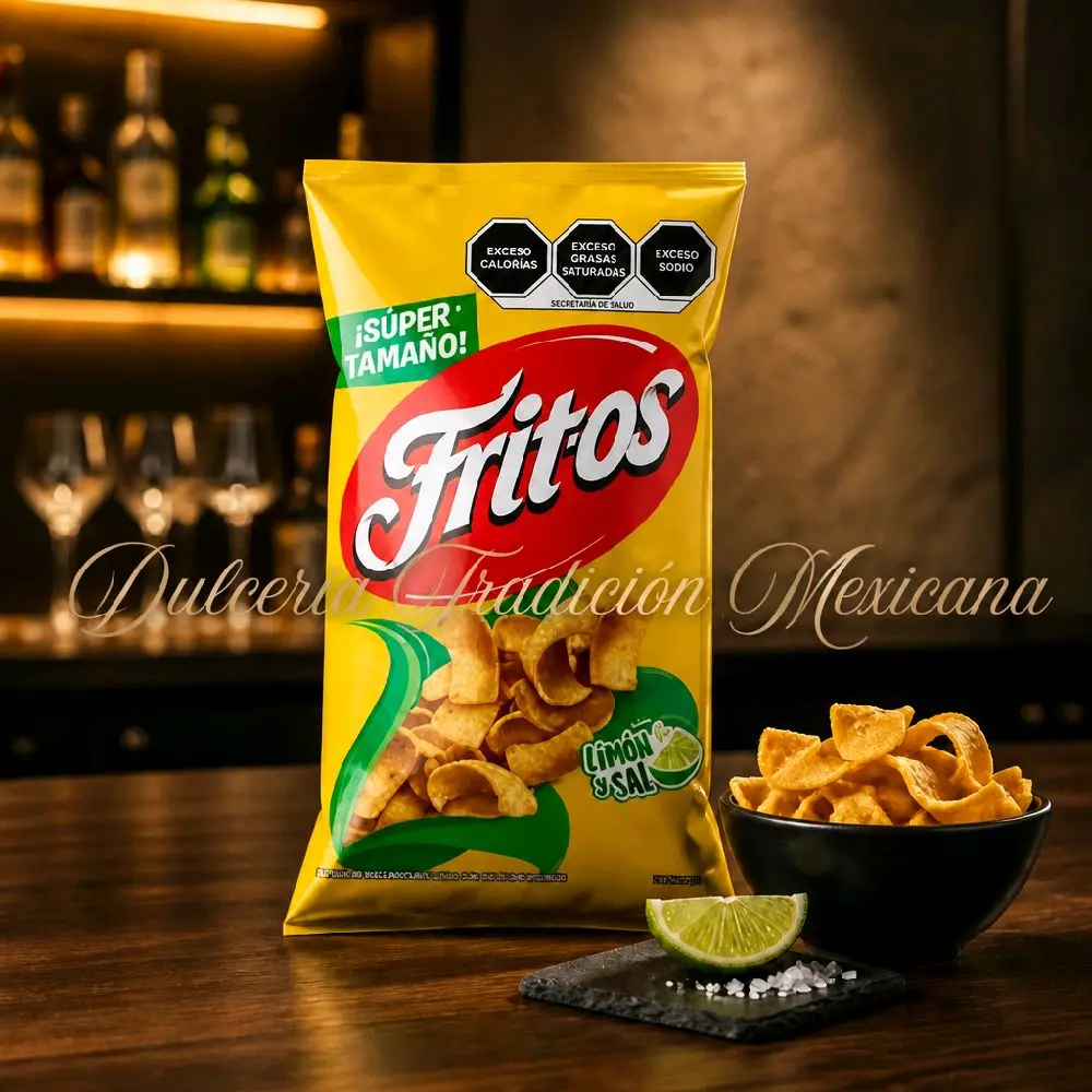 Fritos Mexican Chips - Fritos De Limon y Sal Super Tamano Crispy Favorite Snack with Lemon & Salt Flavor 170g