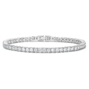 4MM Cubic Zirconia Tennis Bracelet for Women CZ Bracelets Sizes 8 Inches classic Tennis Bracelet for Women and Men