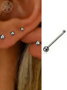 1/3/6/12pcs 20G Minimalist Stud Earrings, G23 Titanium Ear Needle Earrings, Suitable for Sensitive Skin | Women'S Ear Hole Protection Earrings, 2.5Mm Small Round Ball Ear Cartilage Studs
