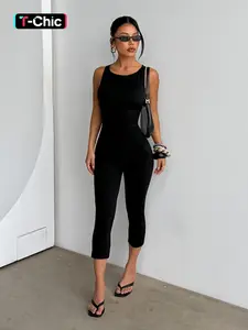 Backless One-Piece Dress, Sleeveless Jumpsuit, Womenswear, Stylish Backless Design, Perfect for Special Occasions, Comfortable & Chic, Ideal for Parties & Events