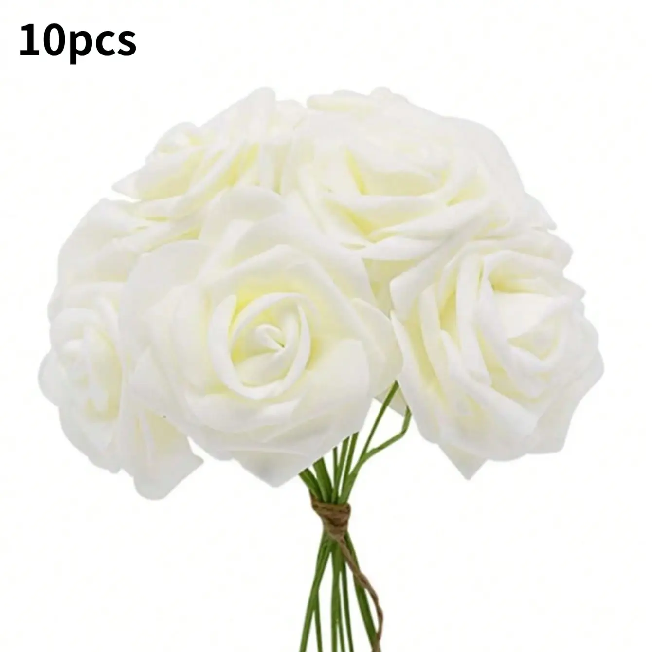 Wedding Decor Artificial Rose Bouquet Centerpiece Set, Faux Roses Bouquet, 10 Pieces Party Baby Shower Garden Home Decoration, Artificial Silk Roses, Elegant Floral Arrangement, Artificial Bouquets, Decorative Faux Flower