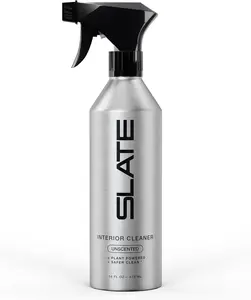 Slate Car Interior Cleaner - Nontoxic Plant-Based Formula, Car Seat Cleaner, Safe for all Leathers, Plastic, Wood, Metal, Biodegradable, Prop 65 Compliant - Unscented, 16oz