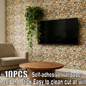 10 sheets of 3D embossed self-adhesive wall stickers. Easy to apply, clean, and cut. Suitable for wall decoration in bedrooms, living rooms, kitchens, bathrooms, TV feature walls, as well as for DIY decoration in cafes, bars, KTVs, and other spaces.