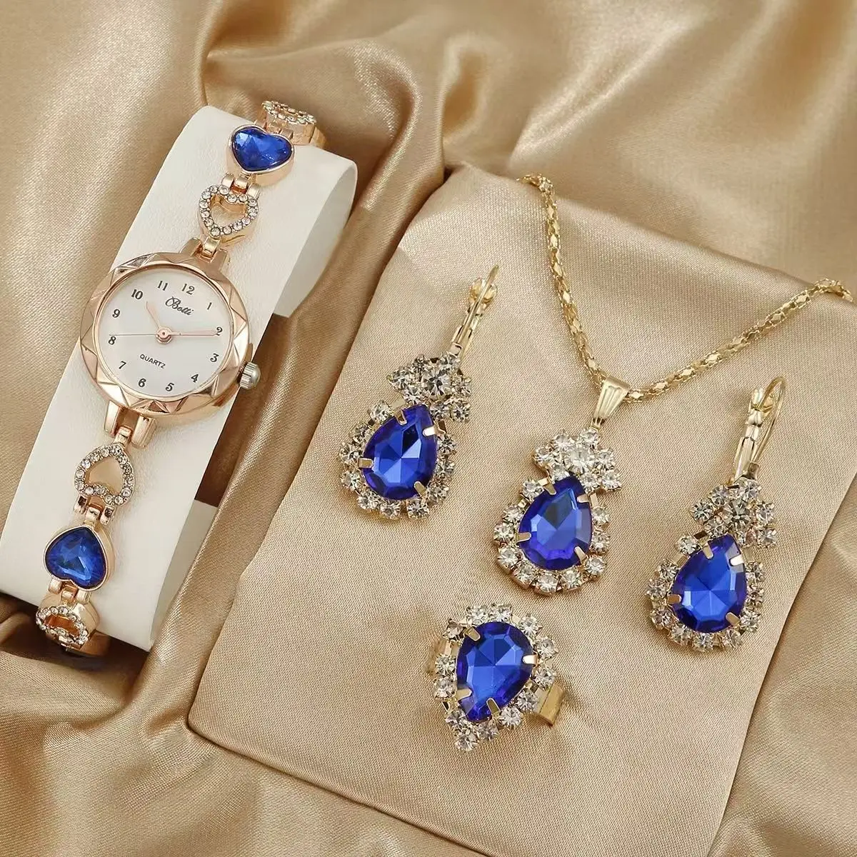 Women's Watch Heart Jewelry Set