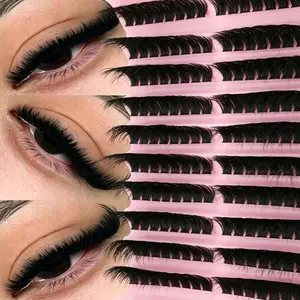 160Pcs X100 Fluffy Lash Clusters Thick Eyelash Extensions Individual Lashes Faux Mink Eyelash Clusters D Curl Multiple Lengths, Lengthening Volumizing Lashes, Lash Extensions