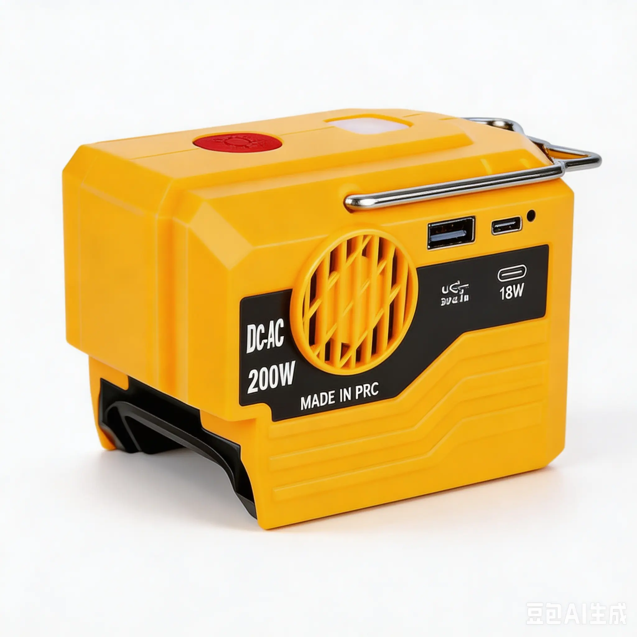 Beytvyow Outdoor Portable Inverter Only - 220V, Stable 200W Continuous Output, Compatible with Dewalt 14.4V-20V DCB Series 18V Cordless Tools Lithium Ion Batteries, Outdoor Camping Gear, Fathersday Gift