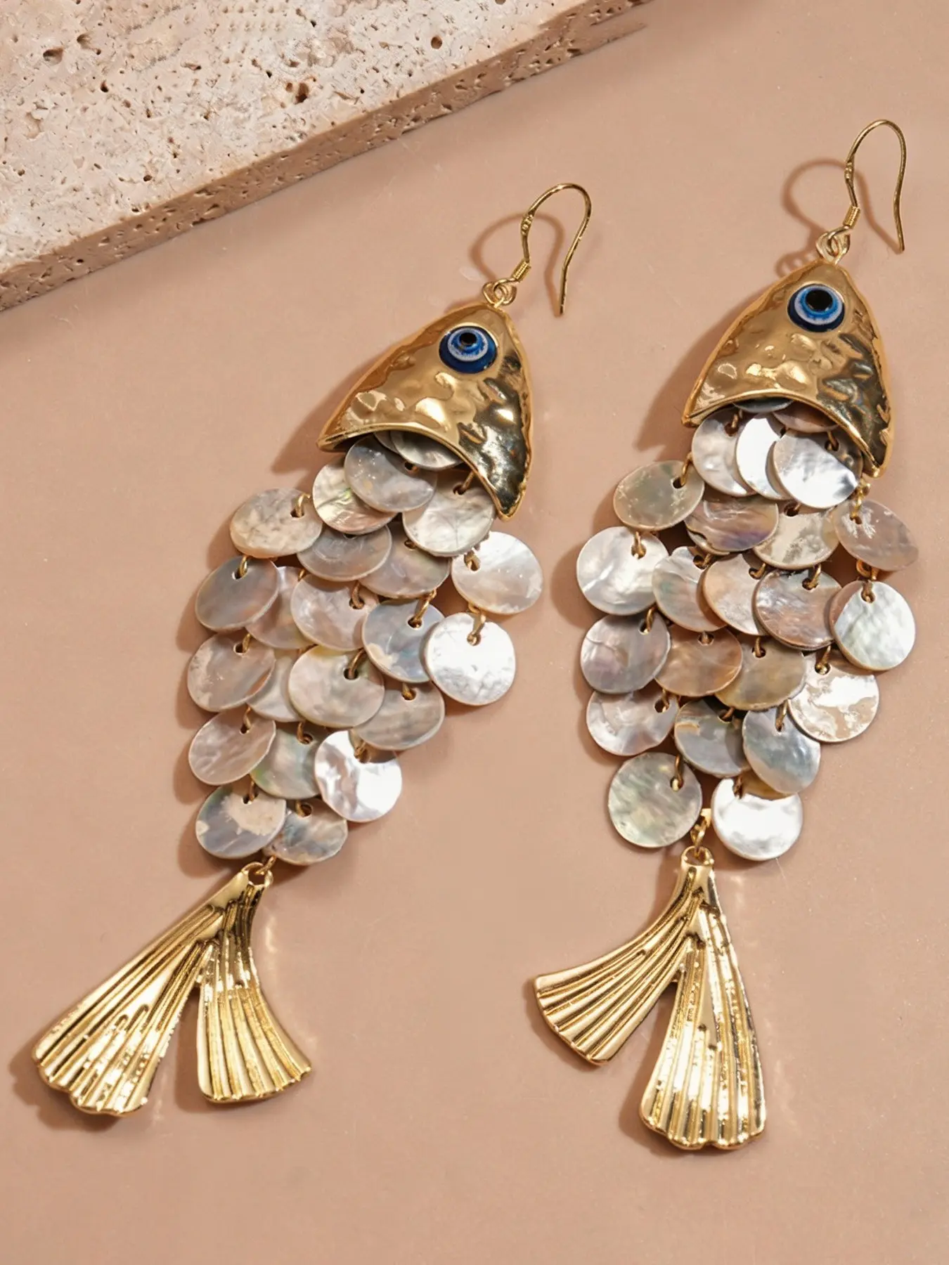 Cute Fish Shape Dangle Earrings for Women, Boho Style, Casual Trendy Jewelry for Daily Wear and Parties, Perfect Gift for Friends and Sisters, Statement Earrings, Beachy Earrings, Dangly Earrings